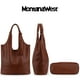 thumbnail image 3 of Juego de bolsos Montana West Hobo de piel vegana con borla, 2 piezas, 3 of 6