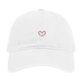 thumbnail image 1 of HNMKIU Heart Print Washed Distressed Sun Protection Unisex Baseball Hat Adjustable Visor for Casual Outdoor Activities and Daily Wear 03_White,One Size, 1 of 5