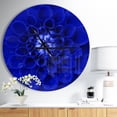 thumbnail image 2 of DesignArt Abstract Blue Flower Design Large Wall Clock, 2 of 2