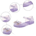 thumbnail image 7 of JDEFEG Girls Sandals Baby Sandals Summer Casual Jelly Shoes Bowknot Princess Dress Shoes Soft Sole Jelly Sandals Girls Closed Toe Non Slip Beach Shoes Purple Size 1, 7 of 7