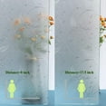 thumbnail image 6 of BSHAPPLUS® 17.7"x78.7" Flower Window Privacy Film,Floral Glass Window Film,Frosted Window Sticker,3D Window Decals Non Adhesive for Bathroom Living Room Office, 6 of 12