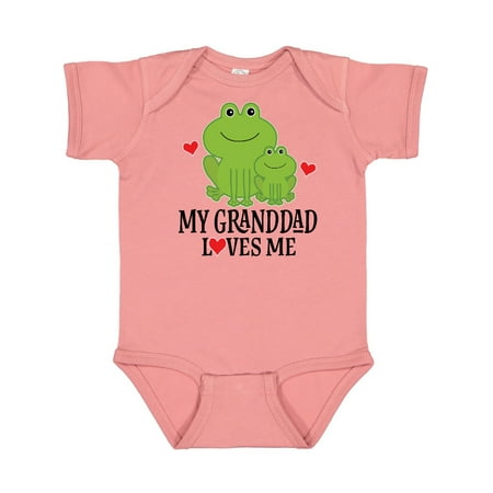 

Inktastic My Granddad Loves Me Frog Gift Baby Boy Bodysuit