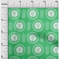 thumbnail image 2 of oneOone Viscose Chiffon Green Fabric Asian Floral Block Craft Projects Decor Fabric Printed By The Yard 42 Inch Wide, 2 of 4