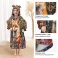 thumbnail image 4 of BZSMCE Wearable Blanket Hoodie Fashion Fox in Garden Home Wear, 4 of 7