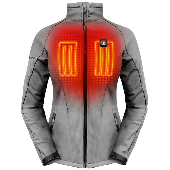 ActionHeat Women's 5V Battery Heated Softshell Jacket- Sharkskin Grey