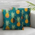 thumbnail image 3 of Chilfamy Decorative Throw Pillow Covers Sets Summer Theme Pillowcases Square Outdoor Cushion Cover Blue Green Pineapple Printing Pillows Covers for Home Decor Sofa Car Bedroom, 3 of 5