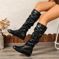 thumbnail image 5 of ATENAR Boots for Women,Knee High Boots,Black Boots Women,Safety Toe,Waterproof,PU,36(US:5.5), 5 of 9