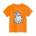 thumbnail image 5 of CAUYDY Halloween T-Shirts for Toddler Girls Short Sleeve Crew Neck Ghost Pumpkin Tees Tops(Orange,3-4 Y), 5 of 5