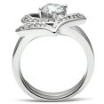 thumbnail image 2 of 3W220 - Rhodium Brass Ring with AAA Grade CZ in Clear, 2 of 3