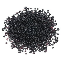 Round Fire Glass Beads for Fire Pit, Vase Fillers Beads Gems for Fish Tank Aquarium 3-6mm 300g/0.67 Lbs Black