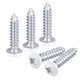 thumbnail image 1 of Tornillos blancos ST2x12mm, tornillos autorroscantes, paquete de 100, tornillos de cabeza plana Phillips para trabajos en madera, 1 of 5