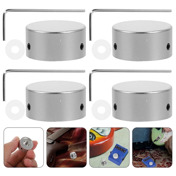 unbranded 1Jgo Tapones Metálicos Para Pedal De Efectos De Guitarra Protección Duradera Color Plateado