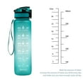 thumbnail image 4 of AMERTEER Motivational Water Bottle 32oz/1L with Time Marker & Removable Strainer to Remind You Drink More Water Leakproof BPA Free Wide Mouth Sport Water Jug for Running Hiking(Green), 4 of 7
