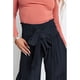 thumbnail image 4 of Pantalones De Pierna Ancha Vendaje De Cintura Alta Pantalones Drapeados Sueltos Informales para Viajes De Yoga Azul Purpúreo L, 4 of 8