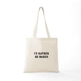 thumbnail image 5 of CafePress - Rather Be Naked Tote Bag - Unisex Canvas Tote Bag, Beige, 1-Piece, 5 of 6