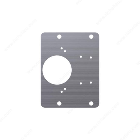 Placa para bisagra Richelieu, acero gris, 12,4 cm x 15,2 cm, 1 paquete