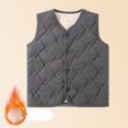 thumbnail image 3 of StSilkitty Boys Girls Puffer Vest Sleeveless V Neck Button down Quilted Jacket Vest Fall Winter School Uniform Coat, 3 of 5