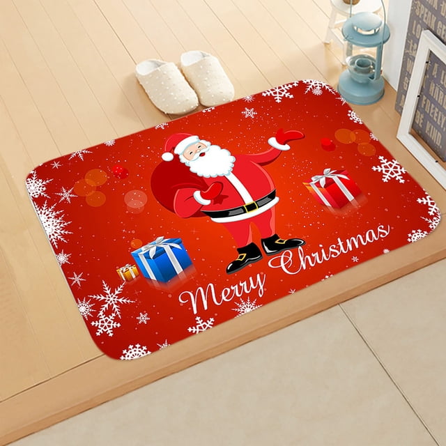 Yhmxh Bathroom Rugs,Rugs for Living Room,Area Rug 1pc Merry Christmas Welcome Doormats Indoor Home Carpets Decor 40x60CM The Carpet