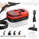 thumbnail image 1 of Limpiador De Vapor De 2500w, Máquina de Limpieza a Vapor presurizada de Alta Temperatura con 6 Cabezales de Cepillo y Tanque de agua de 1200 ml, para Cocina, Baño y Muebles, 6 niveles de ajuste (Rojo), 1 of 5