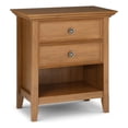 thumbnail image 1 of Amherst Table de Chevet en Bois Massif de 24 Pouces de Large en Brun Doré Clair, 1 of 9