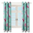 thumbnail image 4 of Tropical Flamingo Floral Pattern 2 Panels Blackout Curtains for Bedroom Living Room Drapes Kitchen Room Window Blackout Curtain Grommet, 4 of 6