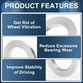 thumbnail image 4 of Unique Bargains Car Wheel Hub Centric Rings OD 110.1mm to ID 71.6mm Wheels Center Shaft Shock Absorbing Hubrings Aluminium Alloy Silver Tone Durable, 4 of 7
