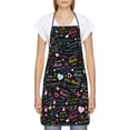 thumbnail image 2 of Naloa 1Pack Adjustable Bib Apron Waterdrop Resistant Cooking Kitchen Aprons for Women Men Chef, I love you Mom Print, 2 of 8