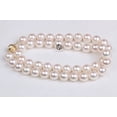 thumbnail image 3 of Akoya Pearl Necklace strand 8-8.5mm 14K gold clasp japanese white 18" bridal wedding ( Ball Clasp), 3 of 13
