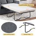 thumbnail image 5 of 47.2" Twin Size Sofa Bed with a Foldable Mattress and Charging Station, Sleeper Sofa Loveseat Sofa with Foldable Side Table and Side Storage Pocket for Living Room, Apartment, Bedroom, Gray, 5 of 9