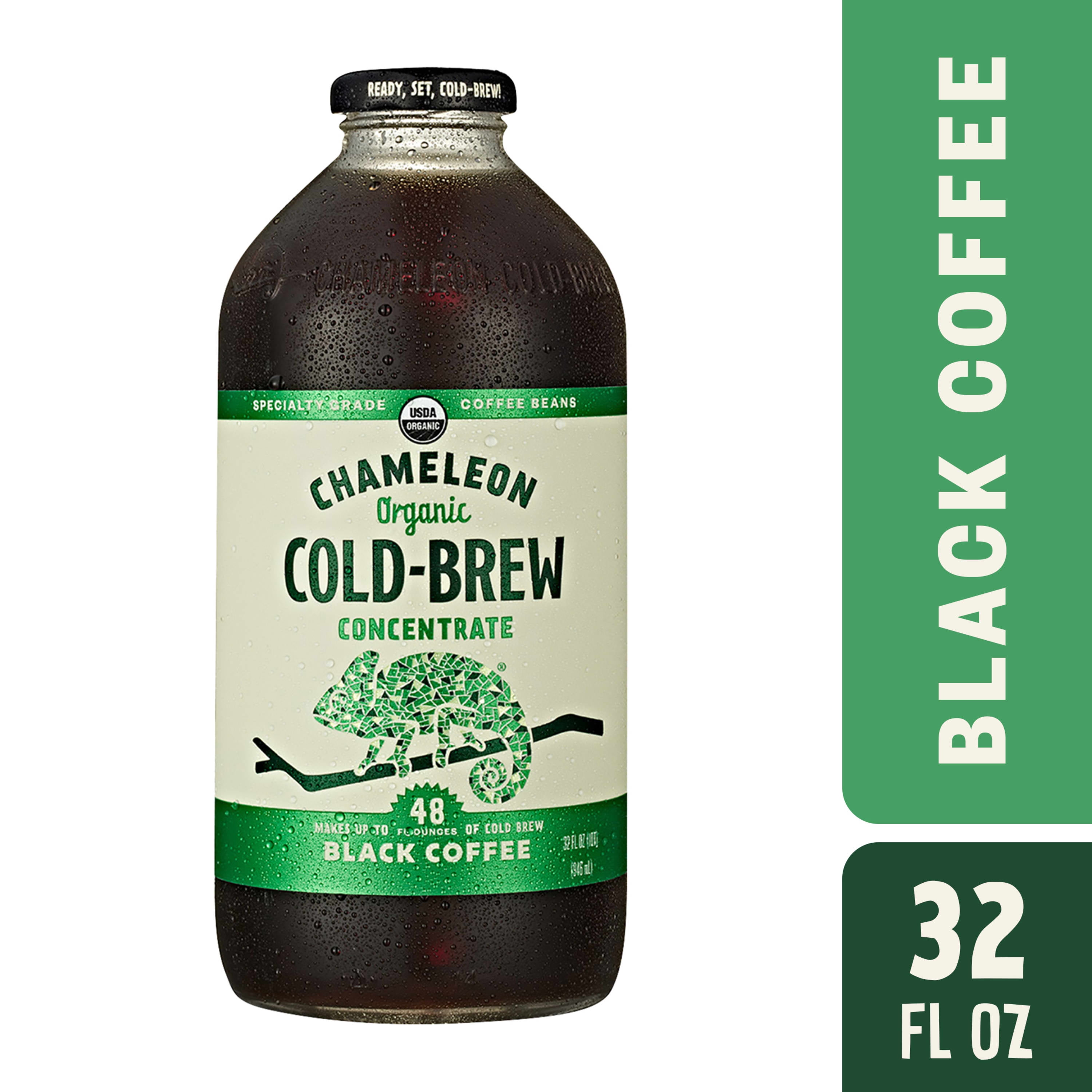 Chameleon ColdBrew Organic Black Coffee Concentrate, 32 Fluid Ounce