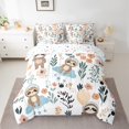 thumbnail image 3 of Homewish Cartoon Sloth 7pcs Bedding Comforter Set,Rustic Flower Leaf Queen Bedding Sets,White Brown Queen Sheet Sets For Boys Kids,Super Cozy Room Decor Reversible, 3 of 9