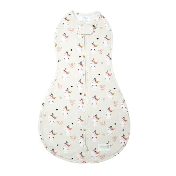 Woombie Original Baby Swaddling Blanket - Soothing, Cotton Baby Swaddle - Wearable Baby Blanket, Unicorn, 14-19 lbs
