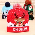 thumbnail image 4 of LED Christmas Knitted Hat Light Up Beanie Cap Novelty LED Winter Snow Funny Hat for Adult Children Women Men Kids, 4 of 7