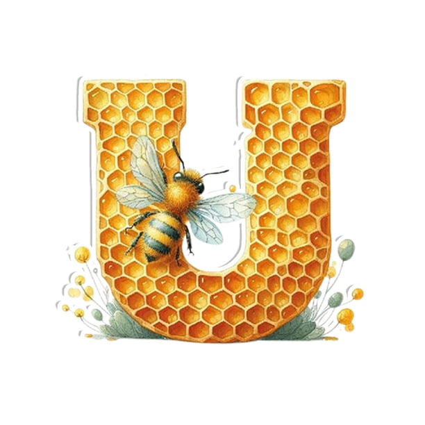 Xihbxyly Oferta Del Día Liquidación Colgante de Panel Pequeño con 26 Letras En Inglés para Bebé Volador, Colgante Plano de Acrílico para Coche, Colgante Decorativo para Hogar con Abejas
