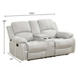 thumbnail image 5 of Aukfa Double Manual Recliner Chair, Overstuffed Loveseat with Cupholder for Living Room, Gray, 5 of 18