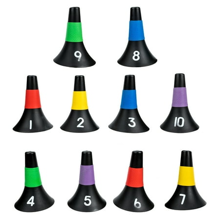 Uonlytech Basketball Training Cones Pe Assorted Color Portable Agility Markers Outdoor