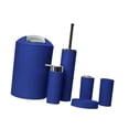 thumbnail image 4 of Juego de accesorios de baño de 6 piezas con diseño moderno, jabonera, escobilla de inodoro, jabón Azul oscuro, 4 of 9