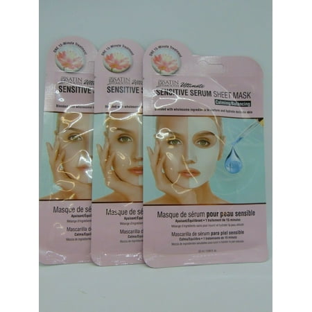 (Pack of 3) Satin Smooth SENSITIVE SERUM Sheet (Best Sheet Mask For Sensitive Skin)