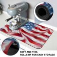 thumbnail image 4 of American Flag Dish Drying Mats for Kitchen Counter, Abstract Swirling Watercolor USA Flag Absorbent Coffee Bar Mat with Non-slip Rubber Backed Quick Drying Dish Rack Pad 12"x16", 4 of 9