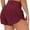 Wine Red, variant on Womens High Waisted Running Shorts Quick Dry Athletic Workout Shorts with Mesh Liner Zipper Pockets