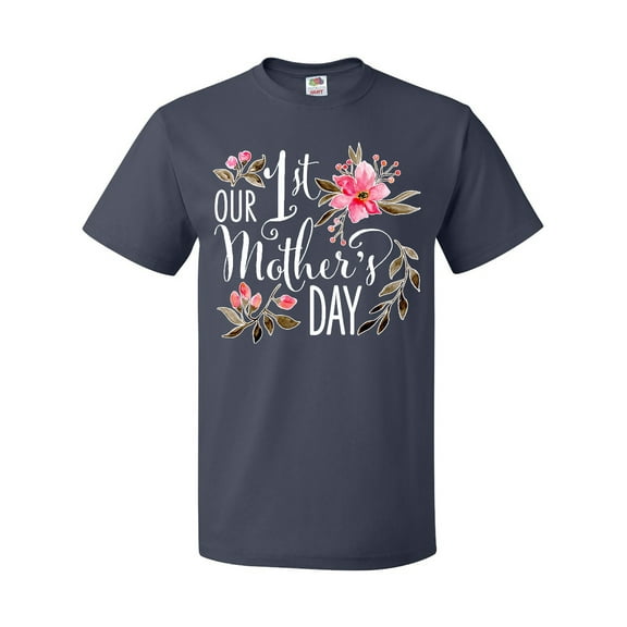 Inktastic Our First Mother's Day- Pink Flowers T-Shirt