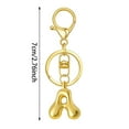 thumbnail image 3 of Hearth & Gear Custom Letter Keychain Key Ring For Initial Charm With Sturdy Metal Loop And Easy To Find Design For And Luggage, 3 of 5