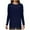 Dark Blue, variant on Tawop Women's Shirts Womens Tee Shirts Round Neck Long Sleeve Solid Beige L(Us:8)
