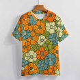 thumbnail image 3 of Nostalgic Vintage Floral T Shirts Basic T-Shirt Short Sleeve Ladies Tee Shirt Summer Graphic Clothing, 3 of 6