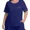 02Navy Blue, variant on Women’s Plus Size Pajama Set Short Sleeve Top & Ruffle Shorts 2-Piece Sleepwear Soft Stretchy Loungewear with Elastic Waist