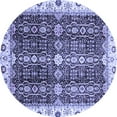 thumbnail image 1 of Ahgly Company Machine Washable Indoor Round Oriental Blue Traditional Area Rugs, 7' Round, 1 of 4