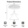 thumbnail image 5 of Zimtown 18" Round Tempered Glass Outdoor Patio Side Table, Metal Frame End Table, Green, 5 of 8
