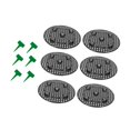thumbnail image 4 of jinwen 6 Pieces Plant Level Pot Elevator Base Black Round Tray Planter Saucer Riser 30cmx2cm, 4 of 9