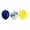 As shown, variant on Vibrant Party Balloons Set 50 Pack of Blue Yellow And Confetti Latex Balloons For Birthdays And Celebrations