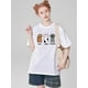 thumbnail image 1 of Girl's Cartoon Print T Shirt Letter Print Short Sleeve Crew Neck Summer Casual Tees, 1 of 6